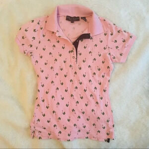 Vintage Y2K Nicky  Hilton‎ pink preppy polo shirt